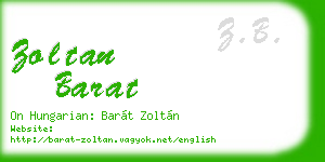 zoltan barat business card